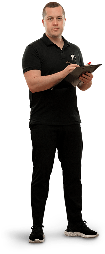 Pigmentierer George bei der Datenerfassung